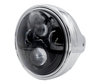 Exemple de Phare rond chromé avec un optique LED noir de Moto-Guzzi Bellagio 940