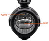 Optique lenticulaire au centre et strié aux extrémités pour Piaggio MP3 250
