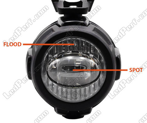 Optique lenticulaire au centre et strié aux extrémités pour Piaggio MP3 500