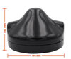 Black round headlight for 7 inch full LED optics of Suzuki Intruder 1400 Dimensions