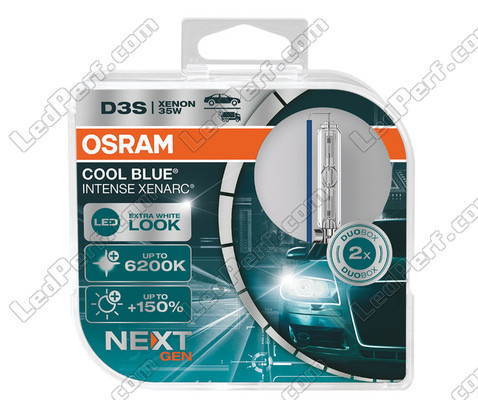Paire d'Ampoules Xénon D3S Osram Xenarc Cool Blue Intense NEXT GEN 6200K dans son emballage - 66340CBN-HCB