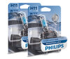 Pack de 2 ampoules H11 Philips WhiteVision ULTRA + Veilleuses - 12362WVUB1