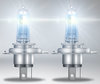white lighting from the H4 OSRAM Night Breaker® 200 bulbs - 64193NB200-HCB