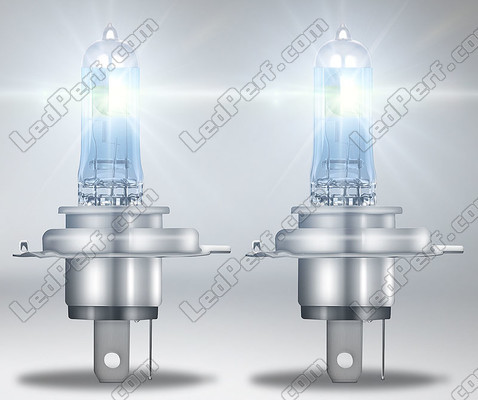 white lighting from the H4 OSRAM Night Breaker® 200 bulbs - 64193NB200-HCB