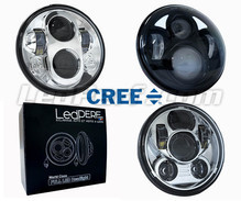 LED headlight for Vespa LXV 50 - Round motorcycle optics approved