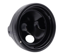 Black round headlight for 7 inch full LED optics of Moto-Guzzi V7 750