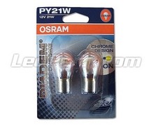 2 Ampoules Osram Diadem Chrome Clignotants - 7507 - 12496 - PY21W - Culot BAU15S