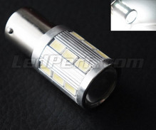 Ampoule 1157 - 7528 - P21/5W Magnifier à 21 leds SG Haute puissance + Loupe blanches Culot BAY15D