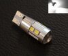 Ampoule 168 - 194 - W5W - T10 Magnifier à 10 leds SG Haute puissance + Loupe blanches Culot W2.1x9.5d