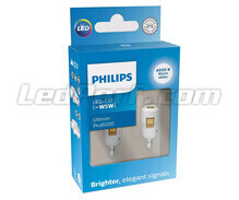 2x ampoules LED Philips W5W Ultinon PRO6000 - T10 - 12V - Blanc 4000K - 11961WU60X2