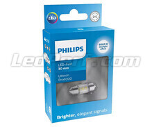 Ampoule LED navette C3W 30mm Philips Ultinon Pro6000 Blanc Froid 6000K - 11860CU60X1 - 12V