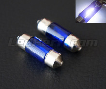 Pack de 2 ampoules navette halogenes - Blanc Xenon - DE3175 - DE3022 - 31mm (10W)